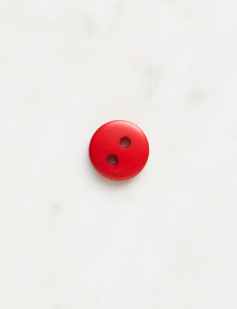 Small Round Button, 3/8-inch, Red